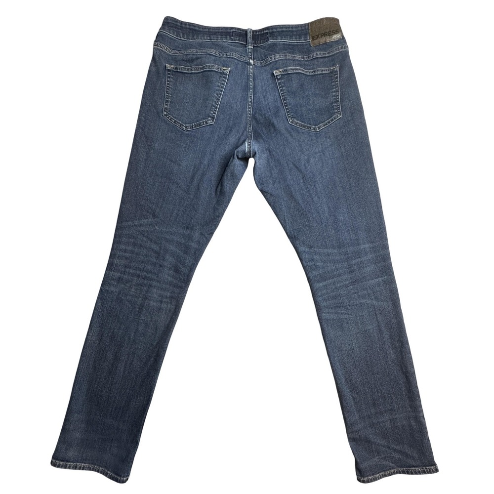 Express Rocco Skinny Jeans Mens 34x34 (36x32) Medium Wash Blue‎ Denim Stretch